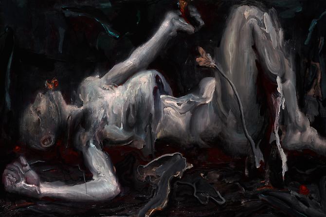 JAMES JEAN
Recumbent, 2011
 Acrylic and oil on canvas
 40 x 60 inches 