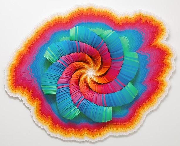 JEN STARK
Centrifugal, 2010
Acid free colored paper on wood
40 x 31 x 5 inches