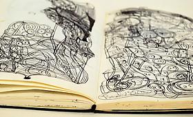 Joanne Greenbaum in "Extreme Drawing; Ballpoint Pen Drawing Since 1950" at the Aldrich Museum of Contemporary Art