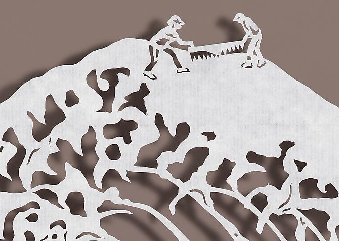 Sawing Waves (detail)