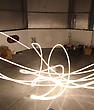 Swinging light installation for James Clar 'Broadcast' series