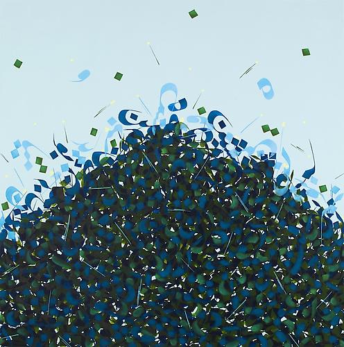Pouran Jinchi
Untitled 8 (Entropy Series)   2010
Ink and acrylic on canvas
48 x 48 / 122 x 122 cm