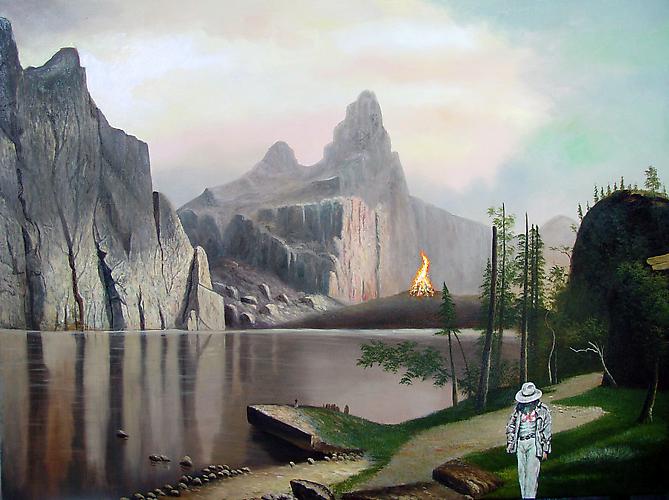 End Of The Road, 2009.
Oil and acrylic on canvas, 72 x 48 inches.