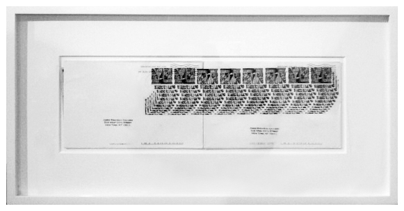 Civil Writes, 2007, Gouache and mixed media on paper, 13.5 x 26.5 inches