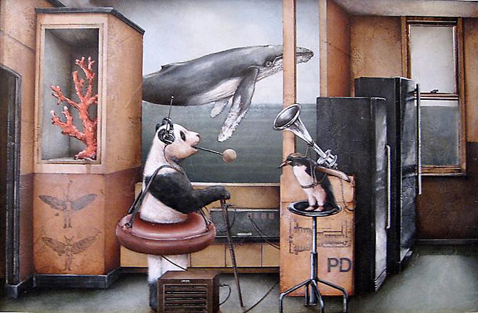 Communicavaudio, 2008
Acrylic on panel
24 x 36 inches