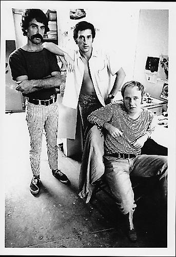 1965 "The Cool School" from left to right: Charlie White, Ed Ruscha, Joe Goode