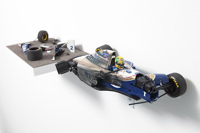 "Aryton Senna, Sunday 1 May 1994"
2010
Die cast metal, plastic
3 x 19 x 5.5 inches