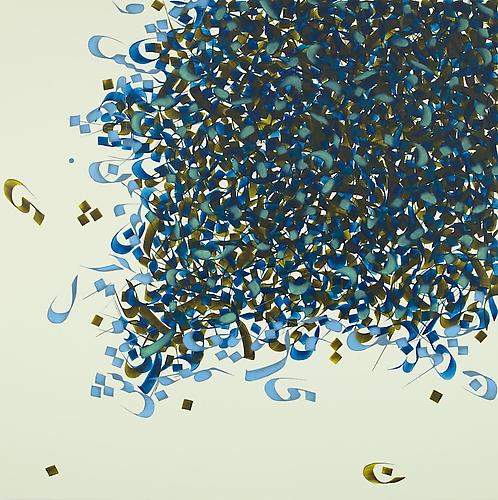 Untitled 6 (Entropy Series)   2010
Ink and acrylic on canvas
48 x 48 in / 122 x 122 cm