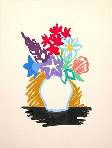Tom Wesselmann, Study for Mixed Bouquet, 1991.
Acrylic on artist board, 24 5/8 x 18 1/2 inches.