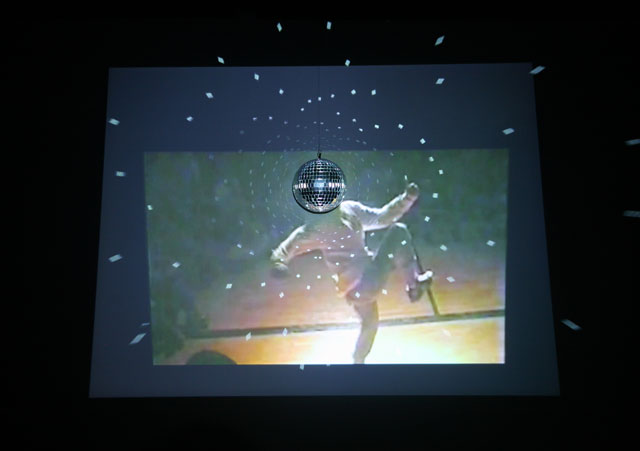 Dance Therapy, 2011
(edition 2/3 + 1 AP)
video installation - 22 minutes loop
disco ball and projector