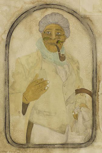 Pretty Ricky. “Fuck Who’s The Baddest, A Person’s Status Depends On Salary.” 1791 (2012)
Acrylic, Ink, Coffee, Tea On Paper
44h x 30w in (111.76h x 76.2w cm)
