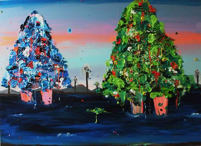 Decomposing in the Land of Paradise, 2009
Oil on canvas
54 x 74 inches