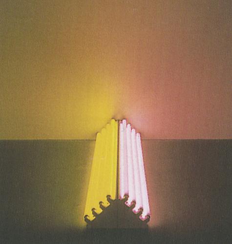 Dan Flavin
Untitled (fondly to Margo)   1986
Pink and yellow fluorescent light
8 feet
Courtesy Haunch of Venison, New York