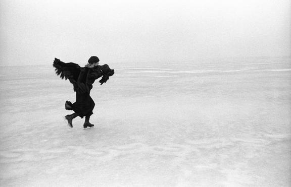 Joni Mitchell Skating on Lake Mendota, Madison, WI
1976
gelatin silver print