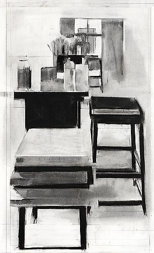 Studio 1, 2004
Charcoal on paper
39 x 24 inches