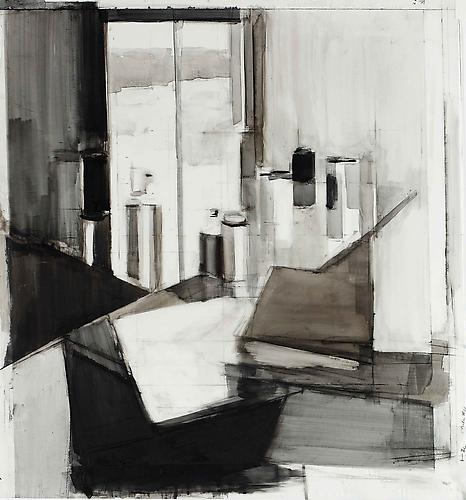 Studio #11, 2012
Ink and charcoal on mylar
28 1/2 x 26 1/2 inches