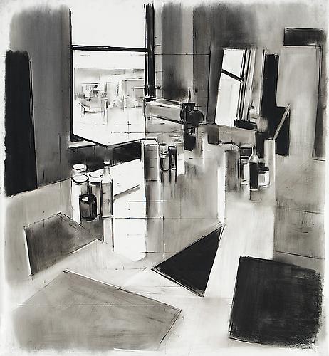 Studio #15, 2013
Conte crayon and charcoal on mylar
40 x 36 inches