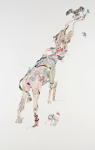 Laura Ball, Reach (2011)
Watercolor On Paper
40h x 26w in (101.6h x 66.04w cm)