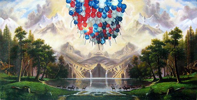 A Wrinkle in Time, 2010.
Oil and acrylic on canvas, 40 x 80 inches.