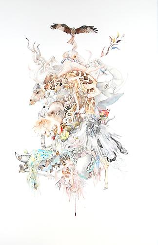 Laura Ball, Mandala 2 (2011)
Watercolor And Graphite 
40h x 26w in (101.6h x 66.04w cm)