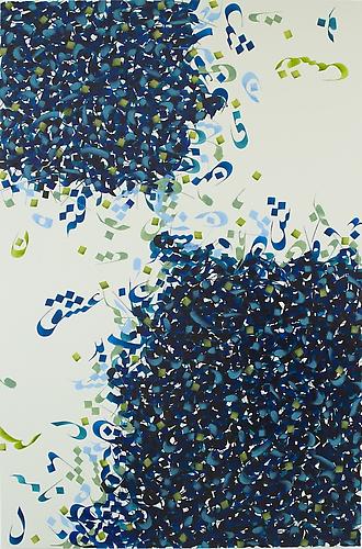 Untitled 13 (Entropy Series)   2010
Ink and acrylic on canvas
72 x 48 in / 183 x 122 cm