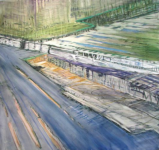 Judith Belzer, Through Lines #5 (2010)
Oil On Canvas 
30h x 32w in (76.2h x 81.28w cm)