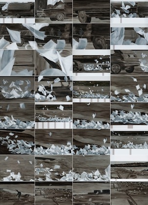 SEQUENCE (DETAIL) | OIL ON ALUMINUM AND LATEX PAINT | 204 X 488 INCHES | 2009
INSTALLATION VIEW | CARLETON UNIVERSITY ART GALLERY | OTTAWA, CANADA