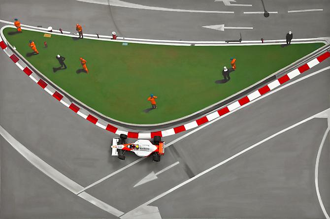 Chris Beas
"MP 4/5B 1990" 
2009
Die cast metal, acrylic on canvas on panel
41 x 62 x 5 inches