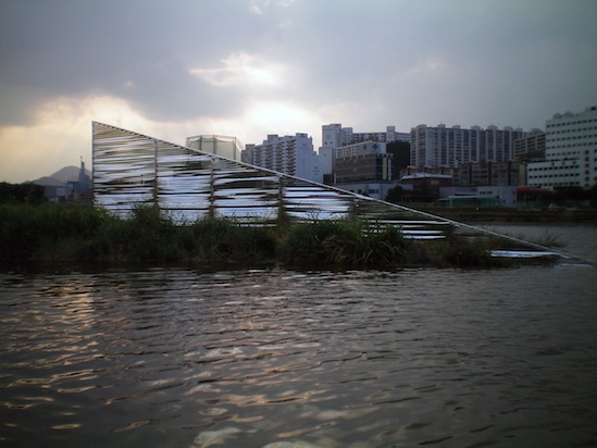 WEDGE | METALLIC TAPE AND WELDED STEEL RODS | 144 X 600 X 2 INCHES | 2009
COMMISSIONED BY TEAF09 | ULSAN CITY, SOUTH KOREA