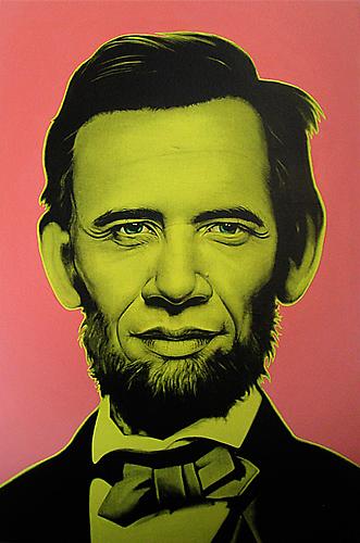 Ron English
Abraham Obama, 2008
Unique silkscreen
Edition of 25; 35.5 x 24 14.5 inches