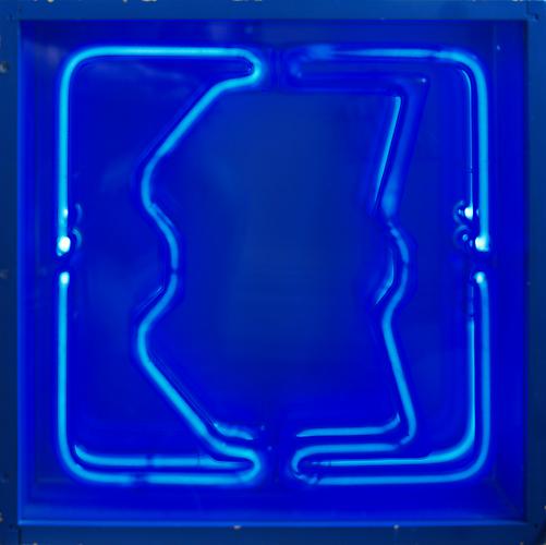 Chryssa (Verdea)
Untitled   1973-1975
Sculpture neon in plexiglass and painted wood box
18 1/4 x 18 1/4 x 9 1/2 in