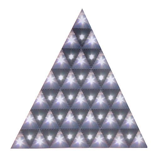 Light Patterns #1  (2011)
Sewn Photographs, String, Spray Enamel, And Mirrored Paper, String, Spray Enamel, And Mirrored Paper 
17h x 17w in (43.18h x 43.18w cm)