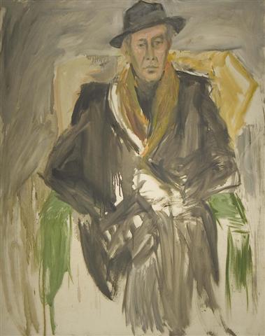 Portrait of Paul Moczanyi,1967
Oil on canvas	
60 x 48 inches (152.4 x 121.92 cm)		
Unsigned; Estate stamped
DEKO_E_026