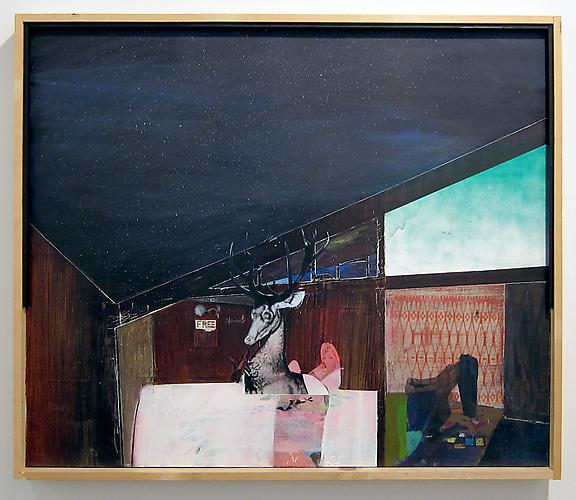  For Free , 2011
Silkscreen, vintage collage, oil on canvas with frame
45 x 52 inches
