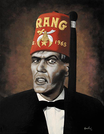 Sam Gambino
The Potentate (Lurch)
Enamel and 23ct gold leaf on canvas
18 x 14 inches