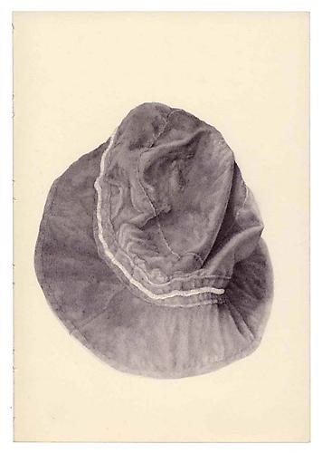Untitled (Hat), 2005, ballpoint on paper,8 x 5.5 inches