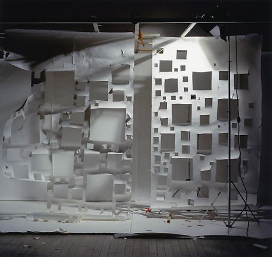No. 533, "Holes in White and Holes in White on Right with Light from Right”, 2005
Color Photograph
72 x 76 in. 
182 x 193 cm.