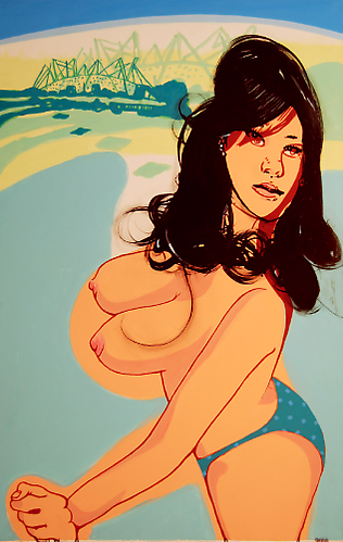 Mie at the Millennium Dome
David Humphrey, 2000/2012
acrylic on canvas, 54 x 34 inches