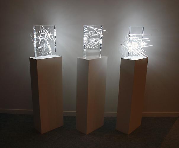 A Moment Defined By A Point And A Line, 2010
(edition 2/3 + 1 AP)
arcylic and CCFLs (cold cathode fluorescent lamps)
16 ½ x 12 x 8 inches