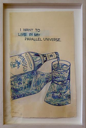  Untitled (Parallel Universe) , 2007
Ink and pencil on paper
14 ¼ x 9 inches