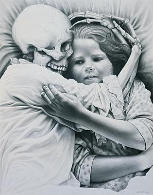 Laurie Lipton
Death and the Maiden
Pencil on paper
17 x 13.5 inches
