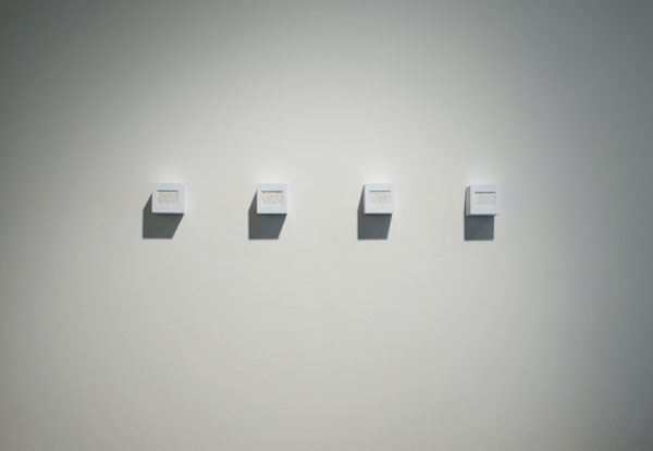 Marco Maggi, Slide Cubes, 2009
Pencil on Yupo, slide mounts, 4 cubes (each 2 x 2 x 2 inches)