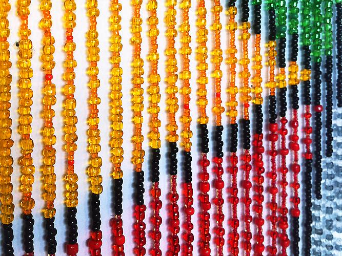 Meridith Pingree
Magic Curtain, 2011
78" x 78"
kinetic sculpture -- glass beads, motors