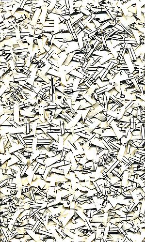 Stefana McClure, Three Blind Mice (variations on the theme) (detail), 2009
Cut paper 10 x 7 inches