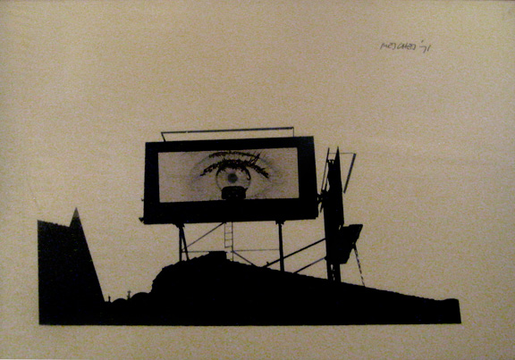 Arnold Mesches
Eye on Billboard, 1971
Mixed media print
29.25 x 40.75 inches