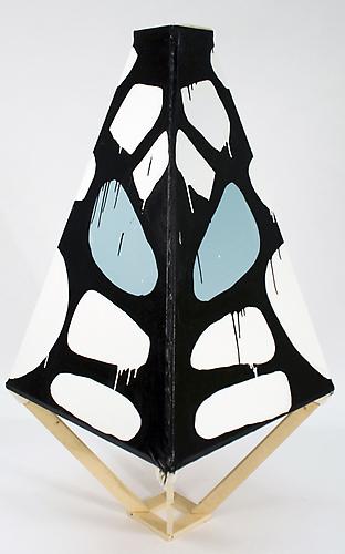 Monarch Tent, 2009
enamel on canvas over wooden frame
4 ft x 2 ft