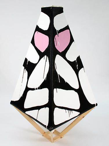 Monarch Tent, 2009 (second view)
enamel on canvas over wooden frame
4 ft x 2 ft