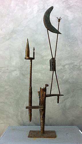 New Moon, 1956
Welded brass and steel 
21 x 62 x 10 inches