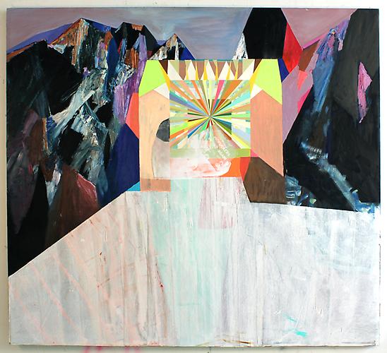  Pale Rider , 2011, silkscreen, oil on canvas, 72 x 80 inches