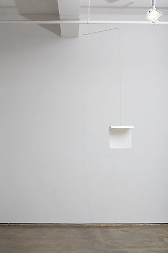  Stability Study (paper) , 2012, magnet, steel, wire, paper, 21 inches wide (height to ceiling adjustable)